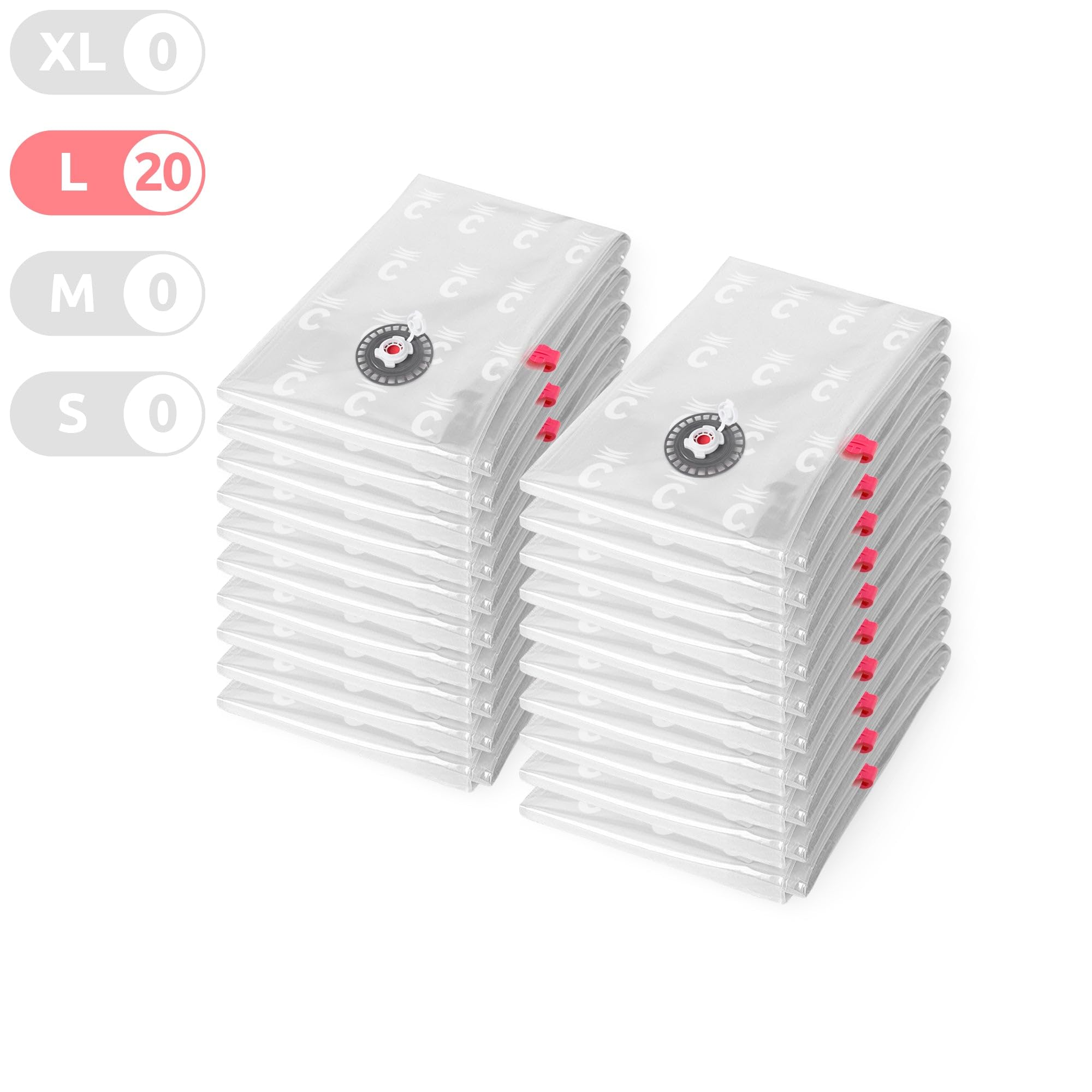 compactor-ran7199-lot-20-sacs-de-rangement-sous-vide-80-x-100-cm-transparent image 4
