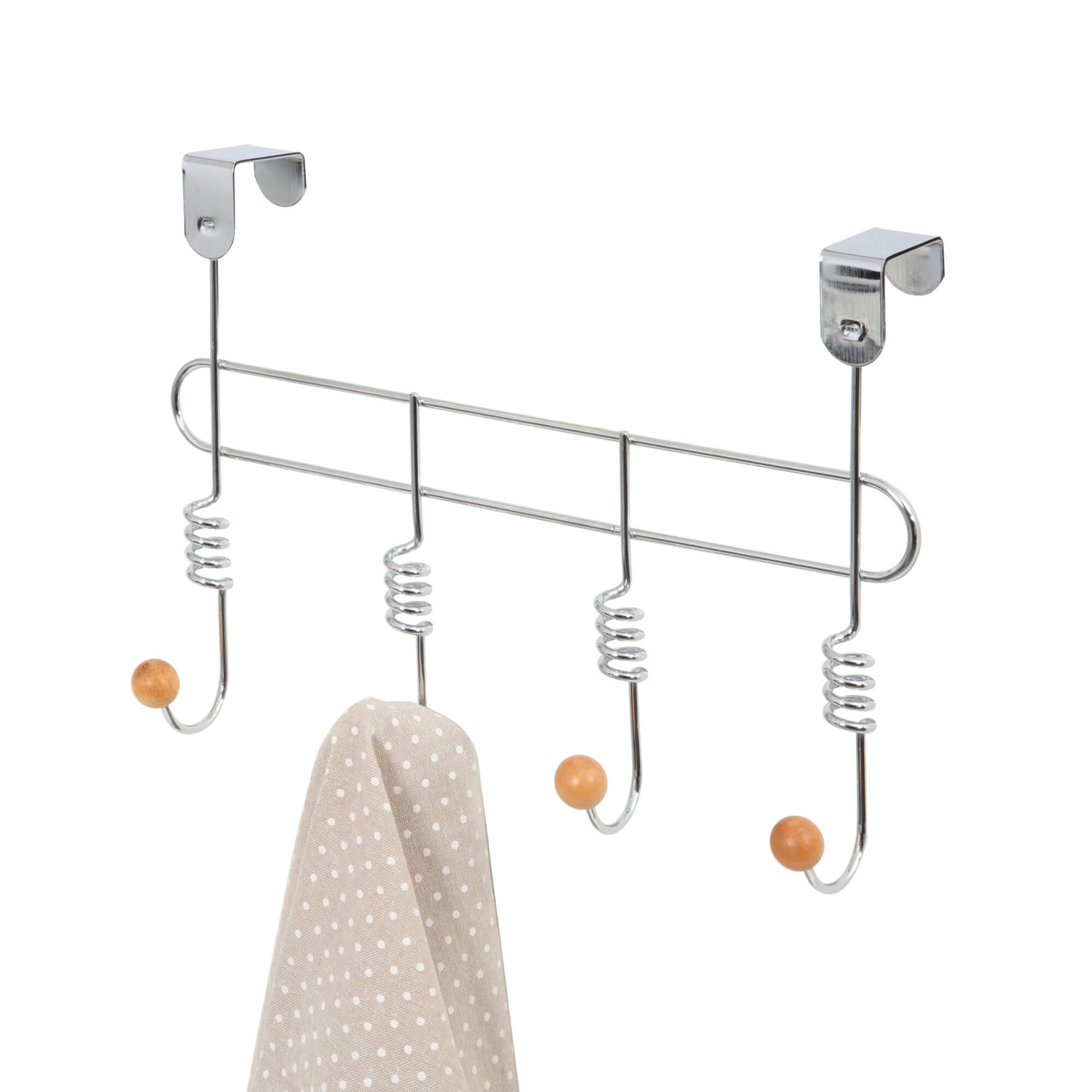 compactor-spirale-pat-re-de-porte-4-crochets-chrome-et-bois image 4