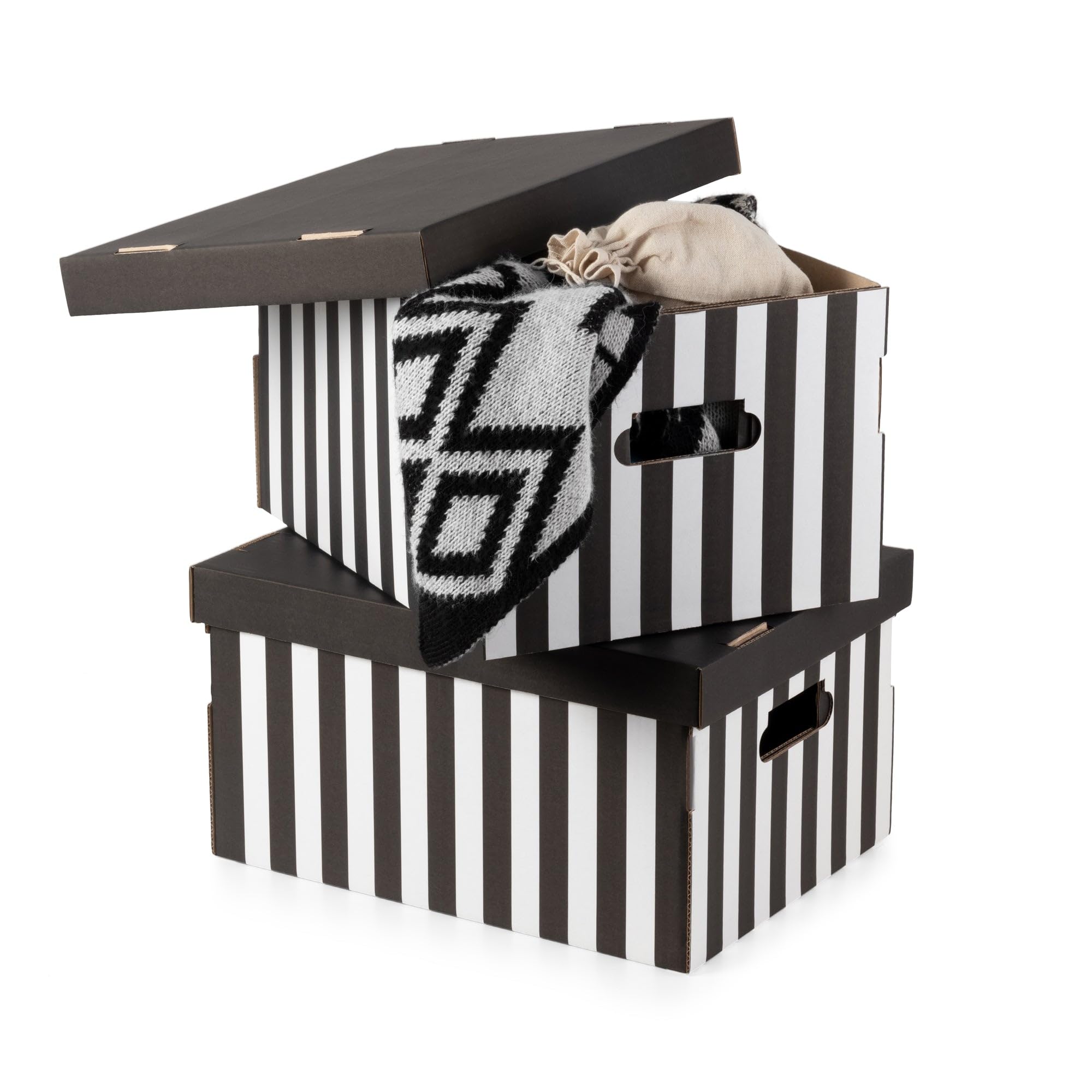 compactor-set-de-2-bo-tes-carton-cosmos-m-40x31x21-cm-noires-fibre-bambou-ran613 image 5