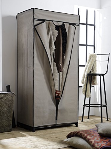 compactor-top-armoire-en-tissu-beige-75x50x160-cm-structure-m-tal image 4