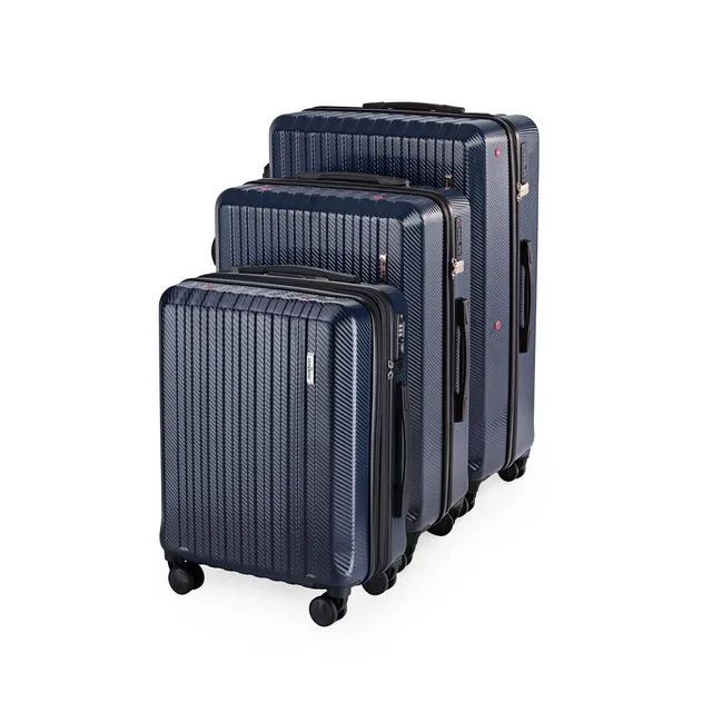 compactor-terra-set-de-3-valises-hybrides-s-l-xl-bleu-avec-compression-pompe-et- image 1