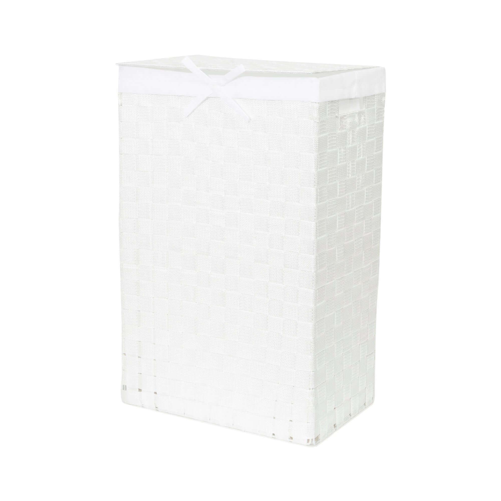 compactor-stan-panier-linge-carr-avec-couvercle-blanc image 1
