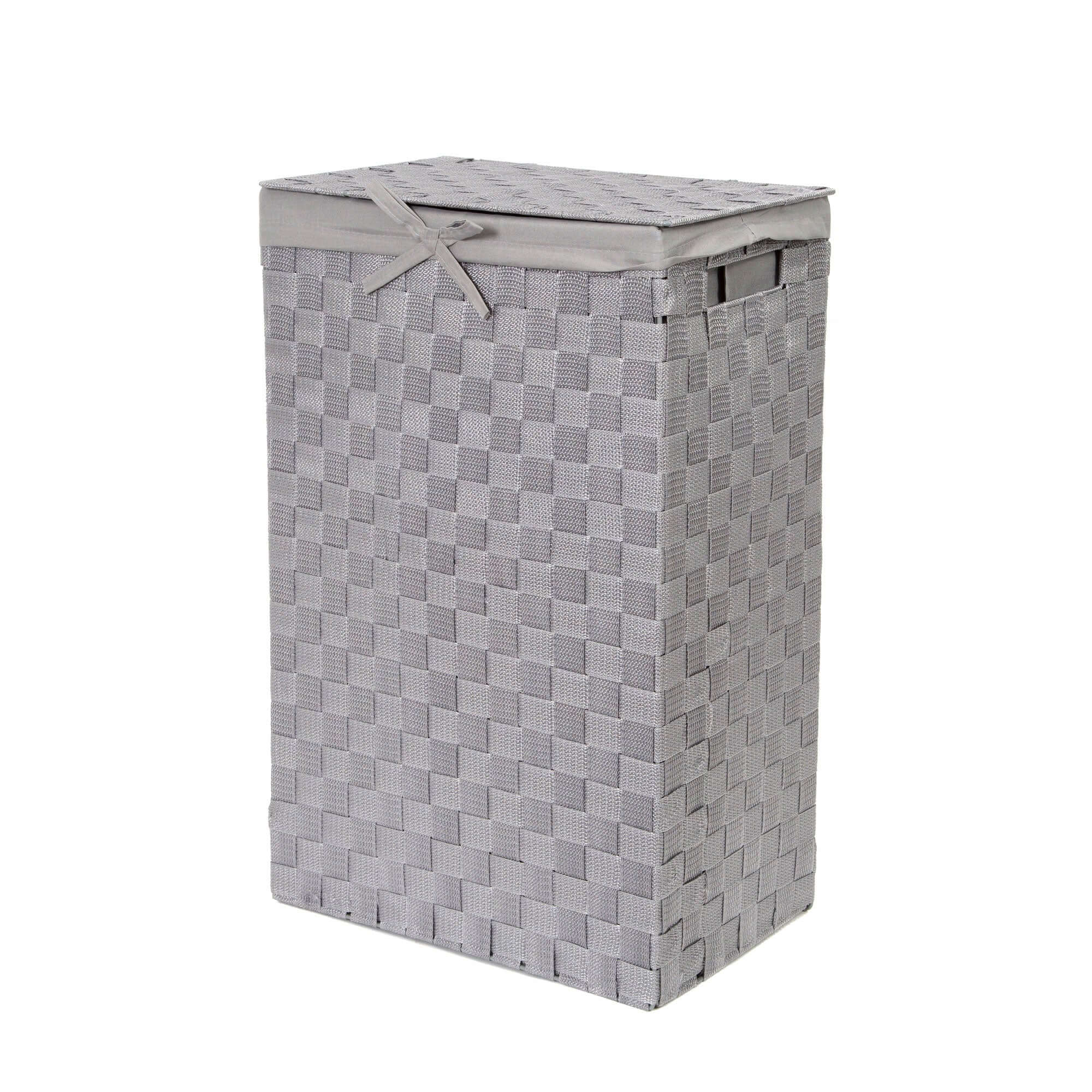 compactor-stan-panier-linge-rectangulaire-avec-couvercle-gris image 1