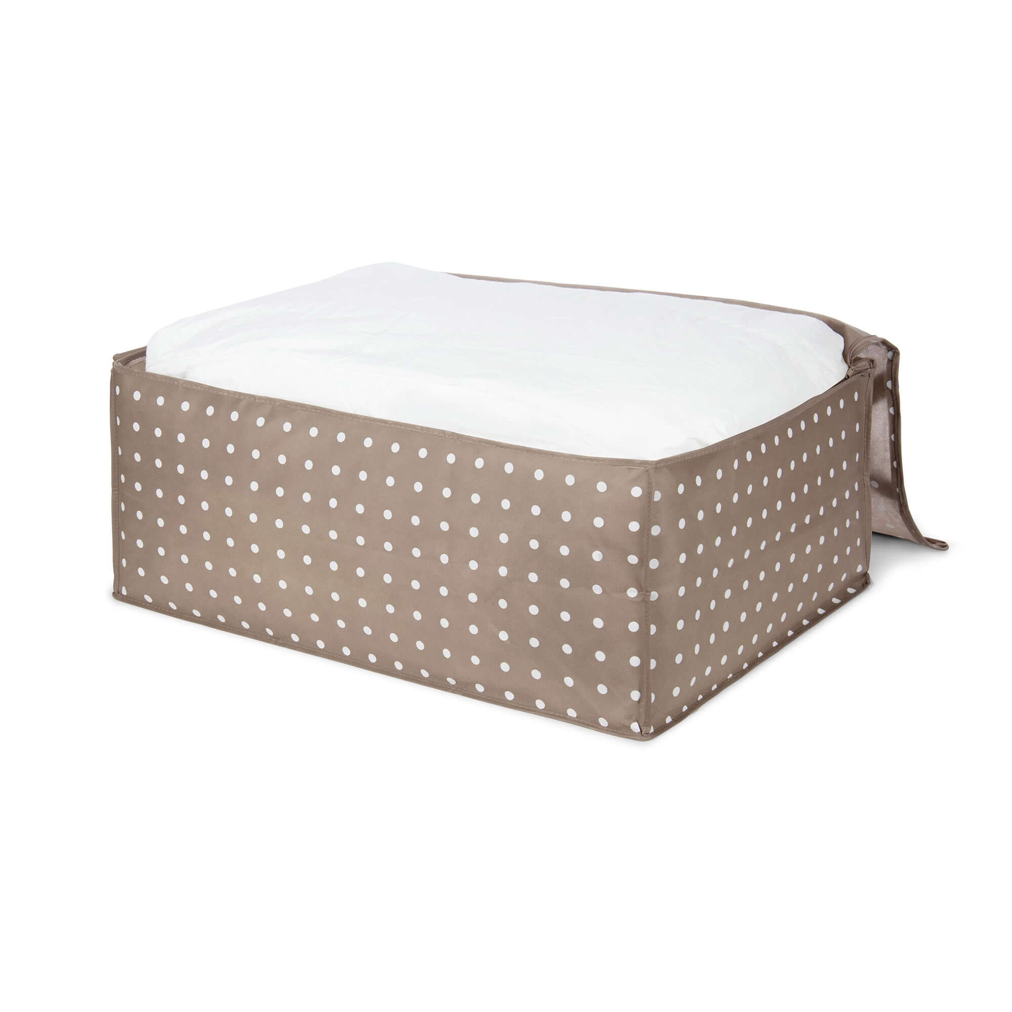 compactor-rivoli-housse-de-rangement-pour-couette-2-personnes-taupe-pois image 5