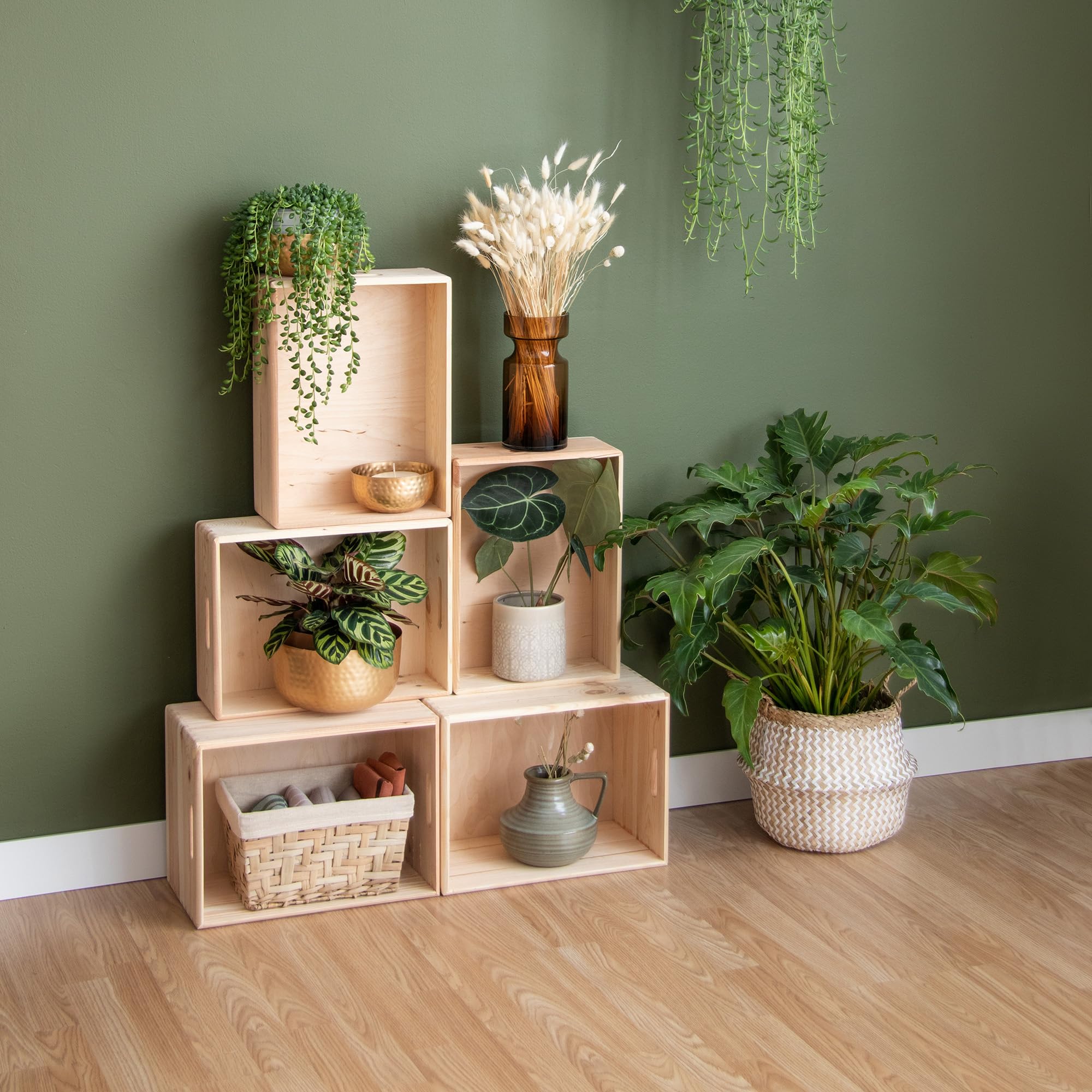 compactor-belly-m-panier-herbe-de-mer-blanc-27x27x26cm image 3