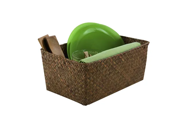 compactor-kito-panier-jonc-tress-caramel-30-x-20-x-13-cm image 1