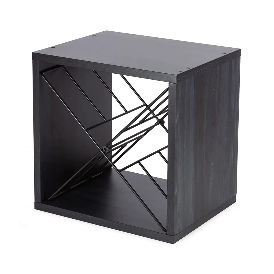 compactor-macon-ensemble-2-cubes-vin-24-bouteilles-bois-noir-acier image 1