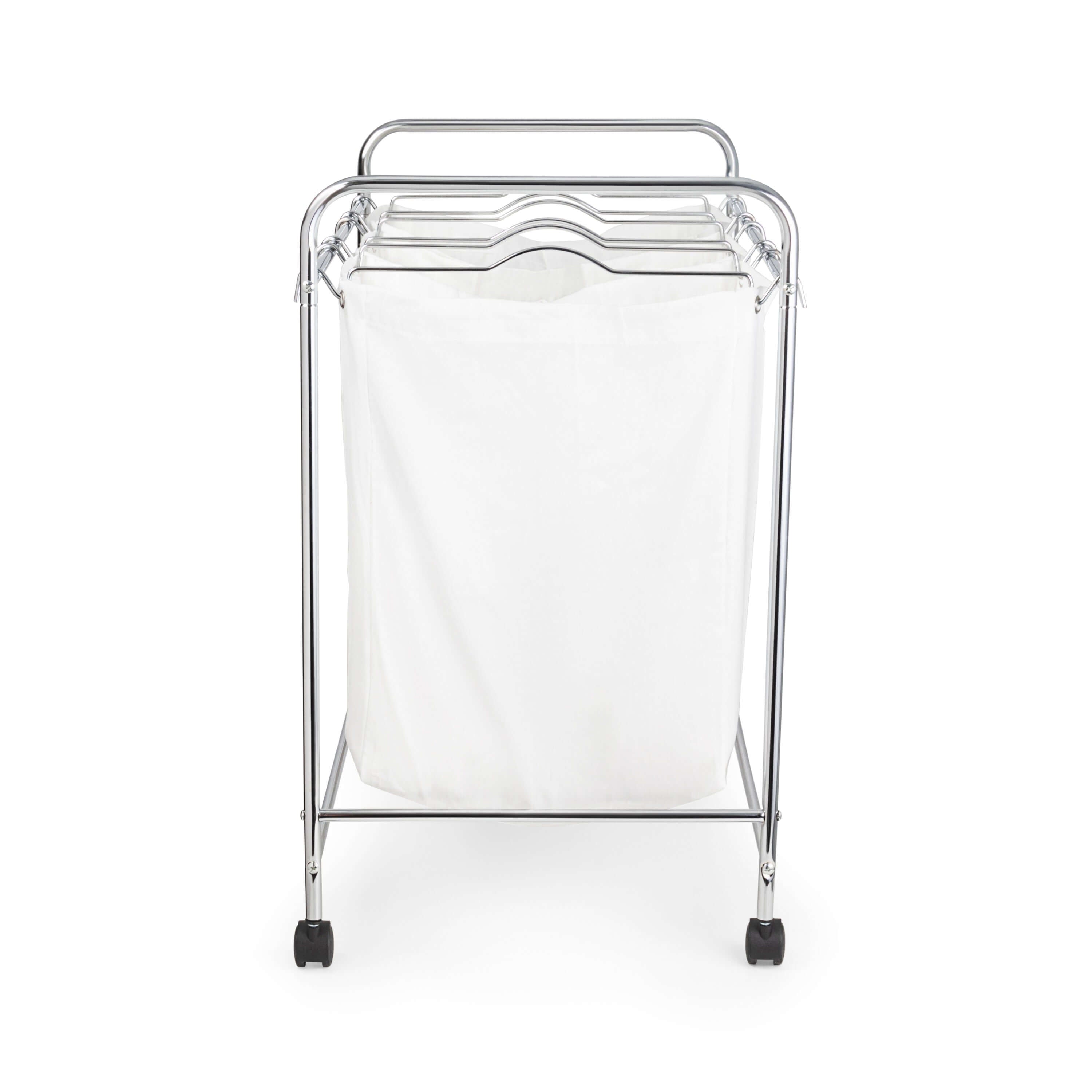 compactor-nova-panier-linge-3-compartiments-blanc-roulettes image 3