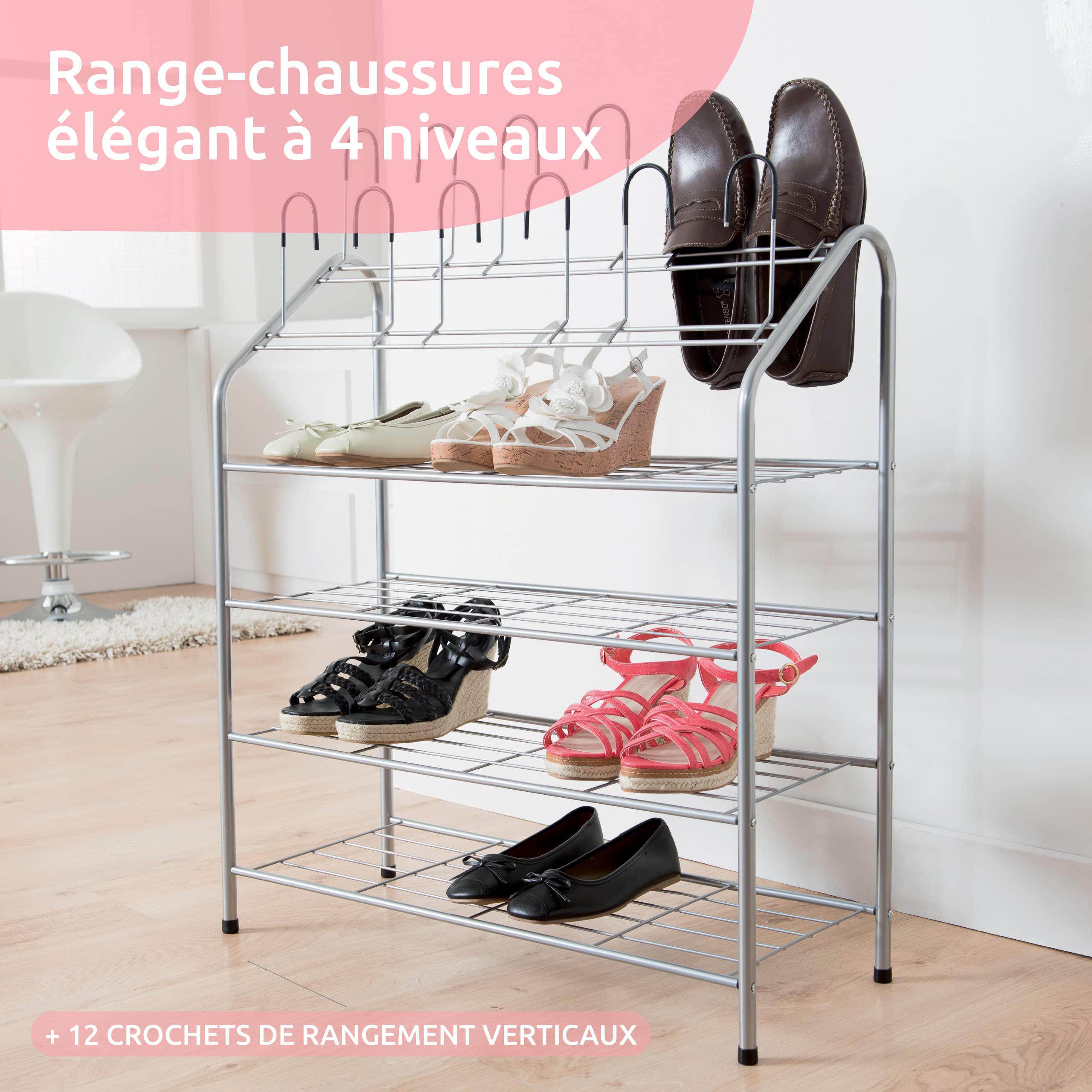 compactor-harry-tag-re-range-chaussures-m-tal-argent-70x27xh84-cm-18-paires image 4