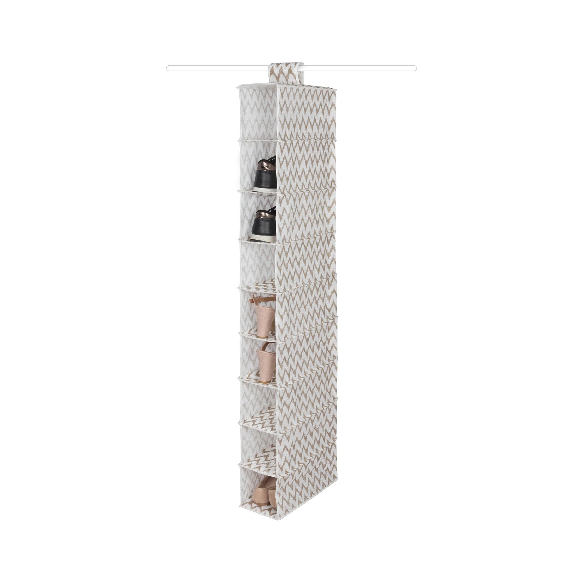 compactor-ikat-ran7522-tag-re-souple-suspendre-9-niveaux-30-x-15-x-h-128-cm-beig image 4