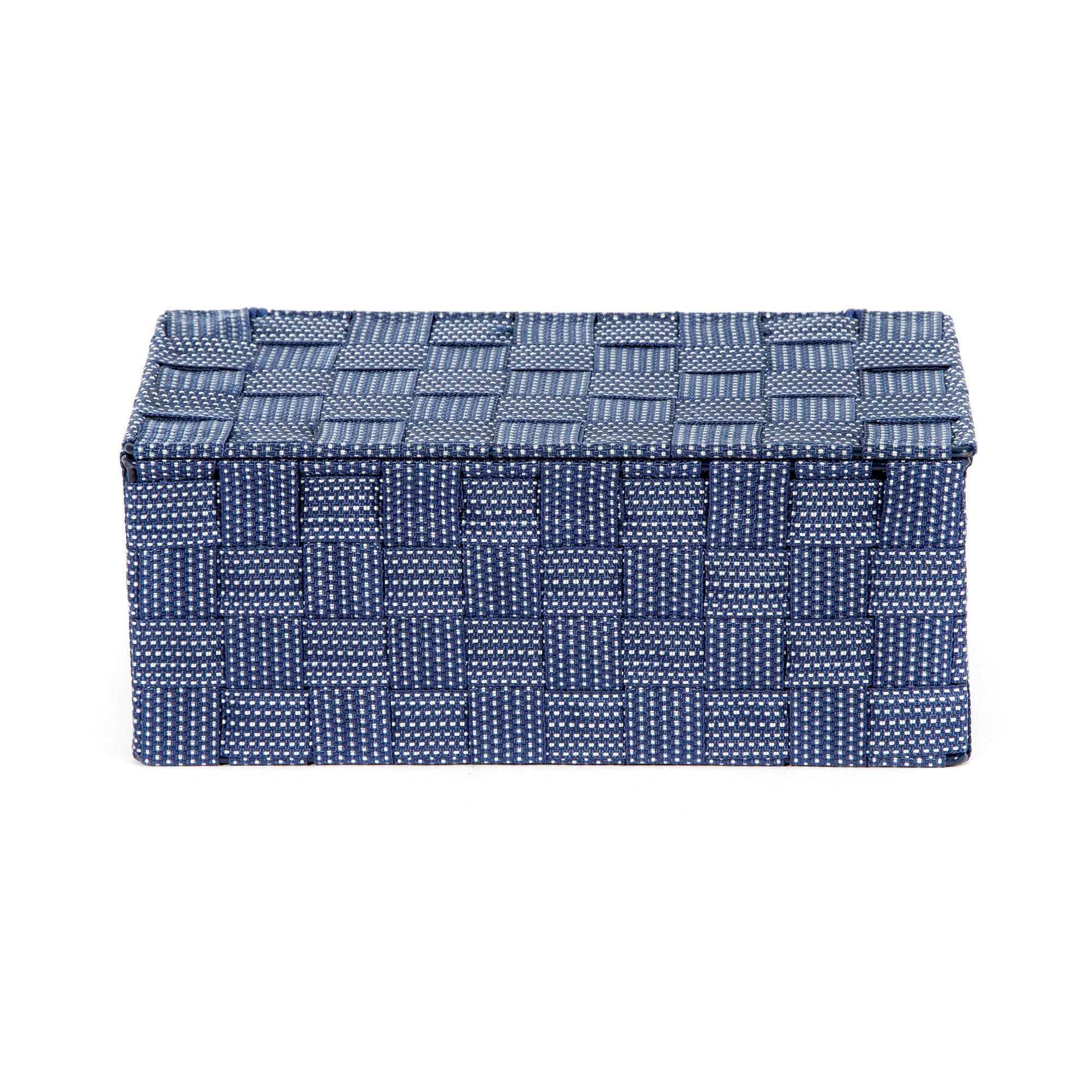compactor-bo-te-avec-couvercle-sangle-tress-e-27-x-15-x-h-11-cm-bleu-marine image 3