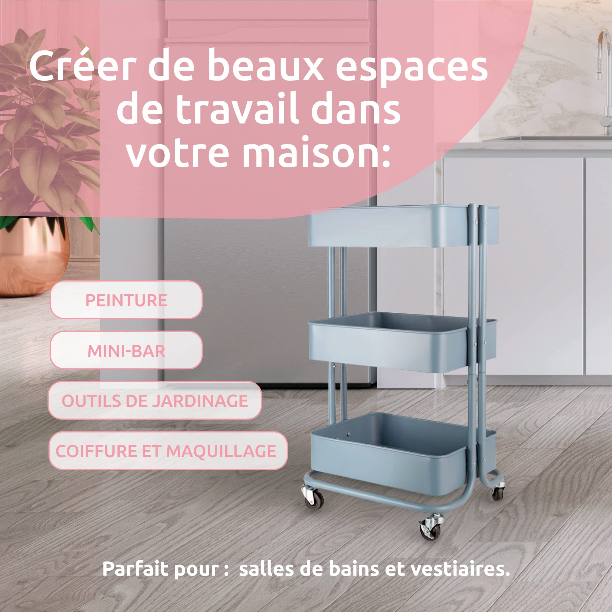 compactor-grena-chariot-de-rangement-salle-de-bain-3-tag-res-roulettes-bleu image 6