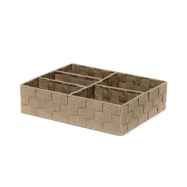 compactor-stan-organisateur-5-compartiments-taupe-sangles-tress-es image 1