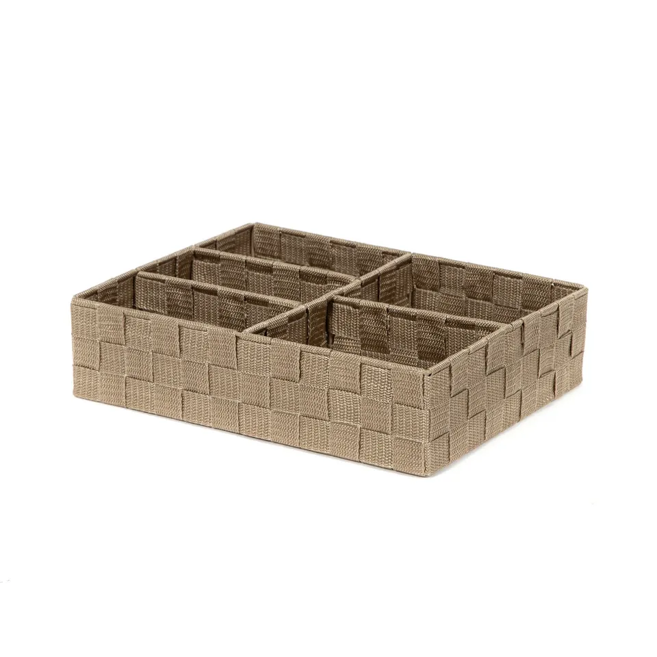 compactor-stan-organisateur-5-compartiments-taupe-sangles-tress-es image 1