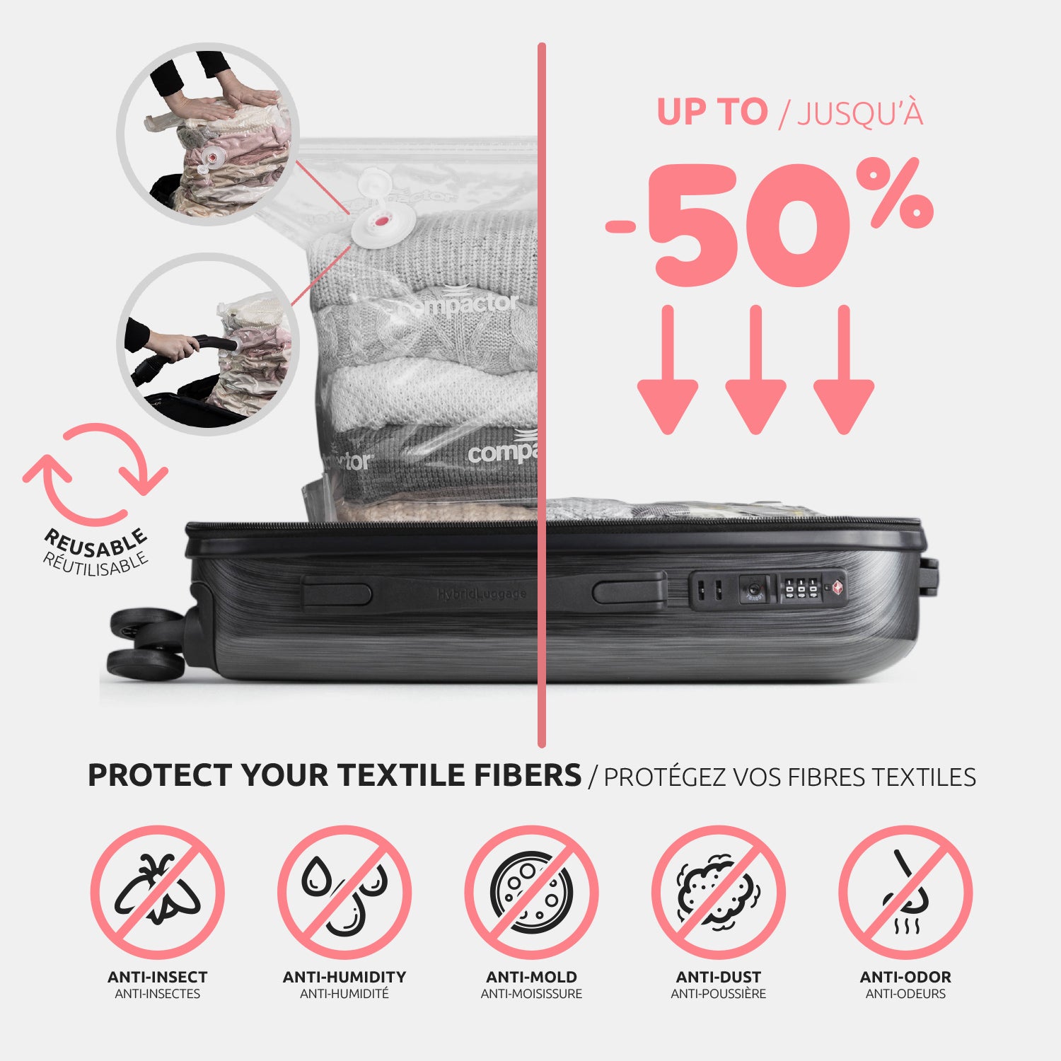 compactor-lot-valise-cabine-gain-de-place-pompe-lectrique-30w-usb image 4