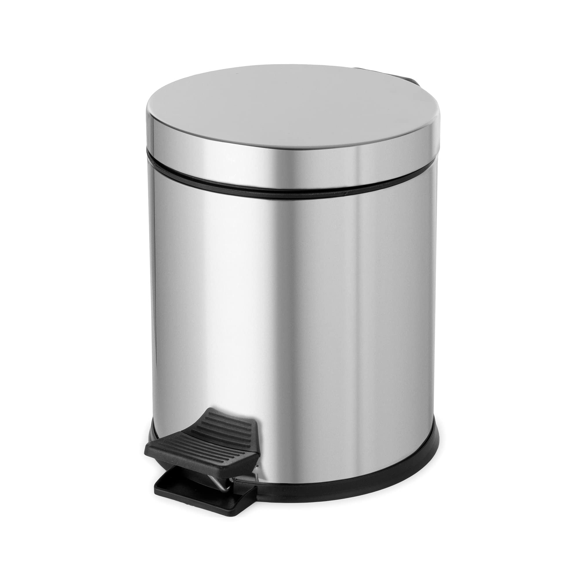 compactor-poubelle-p-dale-m-tal-5l-inox-chrome-21-x-26-cm image 1