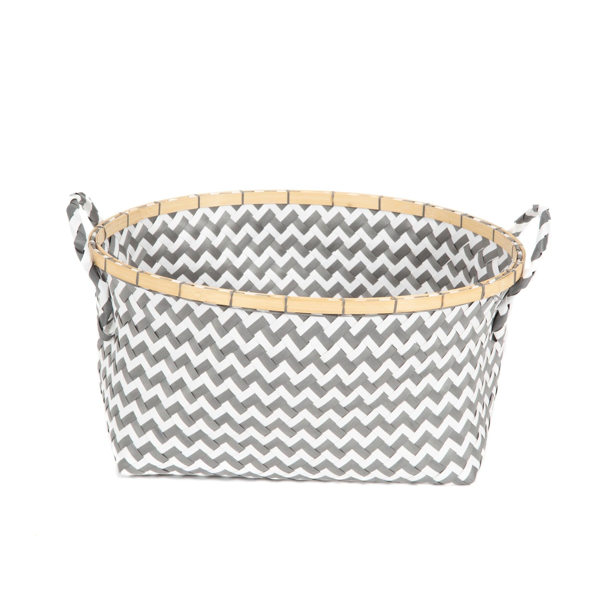 compactor-zig-zag-panier-de-rangement-gris-taille-m-41-x-32-5-x-h-20-cm image 2