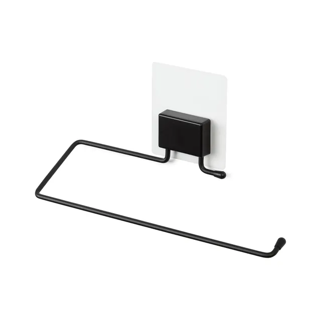 compactor-bestlock-magic-black-porte-serviette-adh-sif-noir-mat-25-5-x-6-5-x-h-1 image 1
