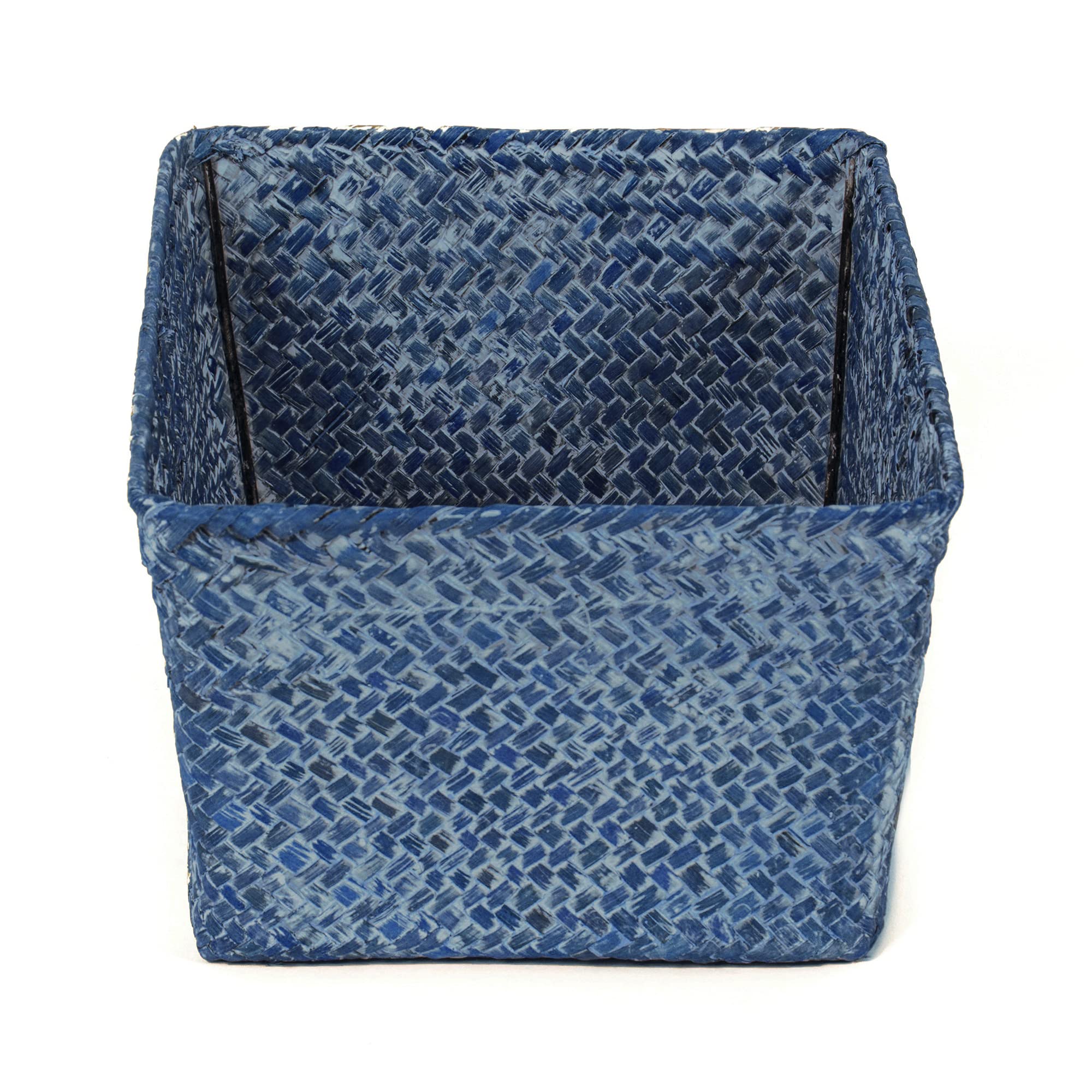 compactor-rangement-cie-kito-ran6528-panier-jonc-tress-bleu-30-x-20-x-13-cm image 4