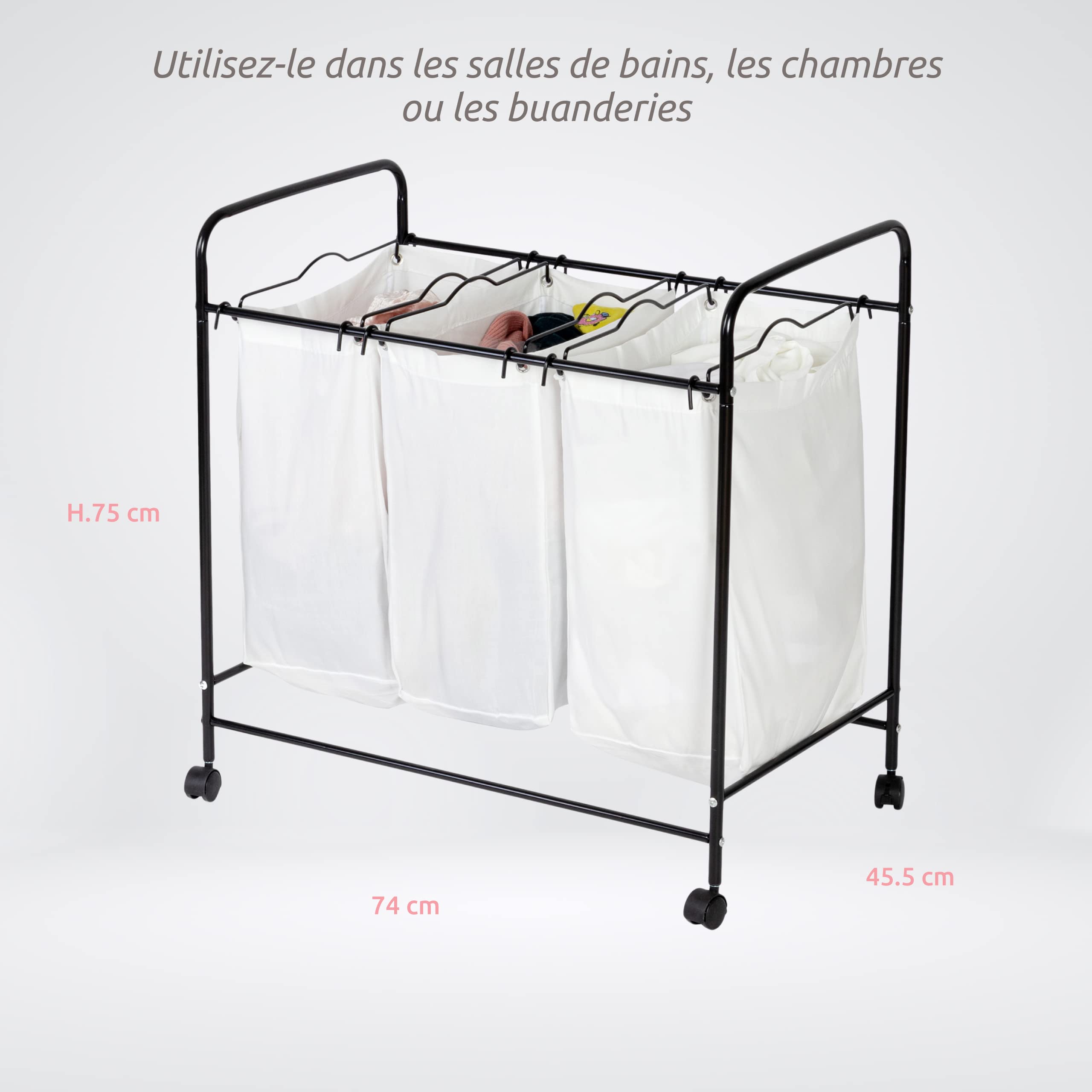 compactor-joe-panier-linge-triple-roulettes-blanc-et-noir image 6