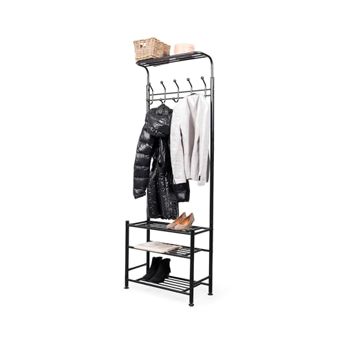 compactor-welcome-portant-v-tements-noir-68-x-32-x-h191-cm-ran10045 image 8