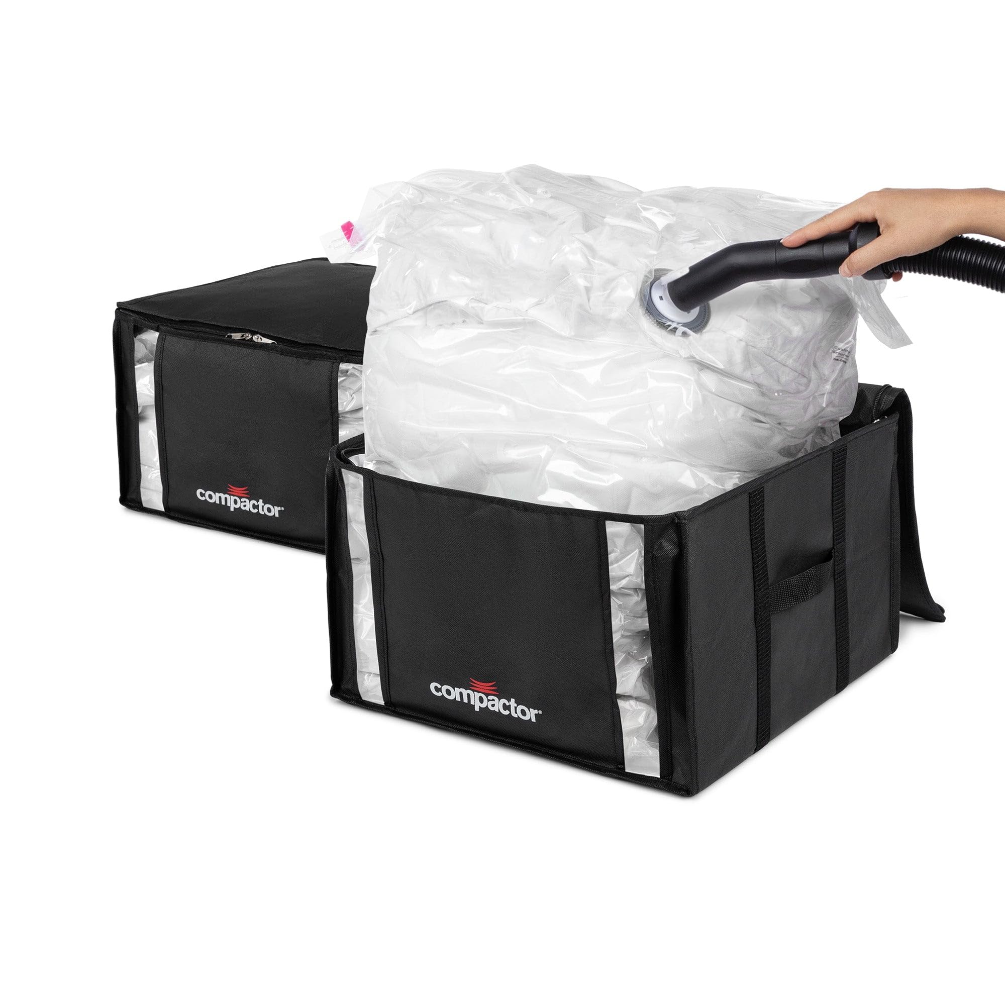 compactor-cosmos-m-lot-de-2-bo-tes-de-rangement-sous-vide-noires image 2