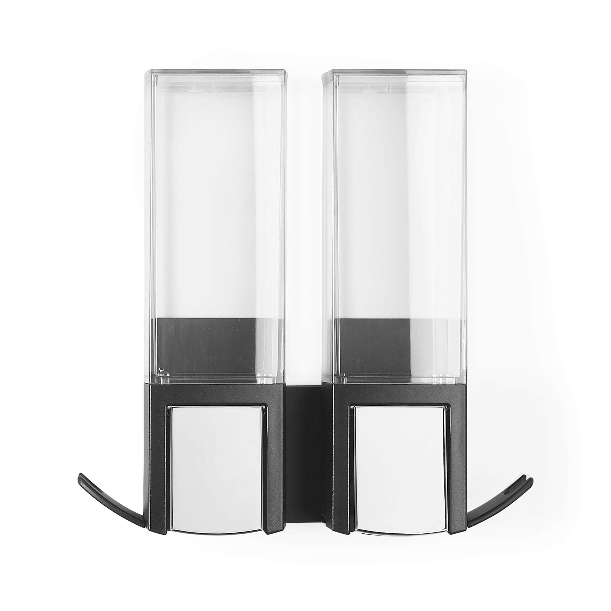 compactor-double-distributeur-de-savon-mural-2-x-500-ml-noir-et-chrome image 2
