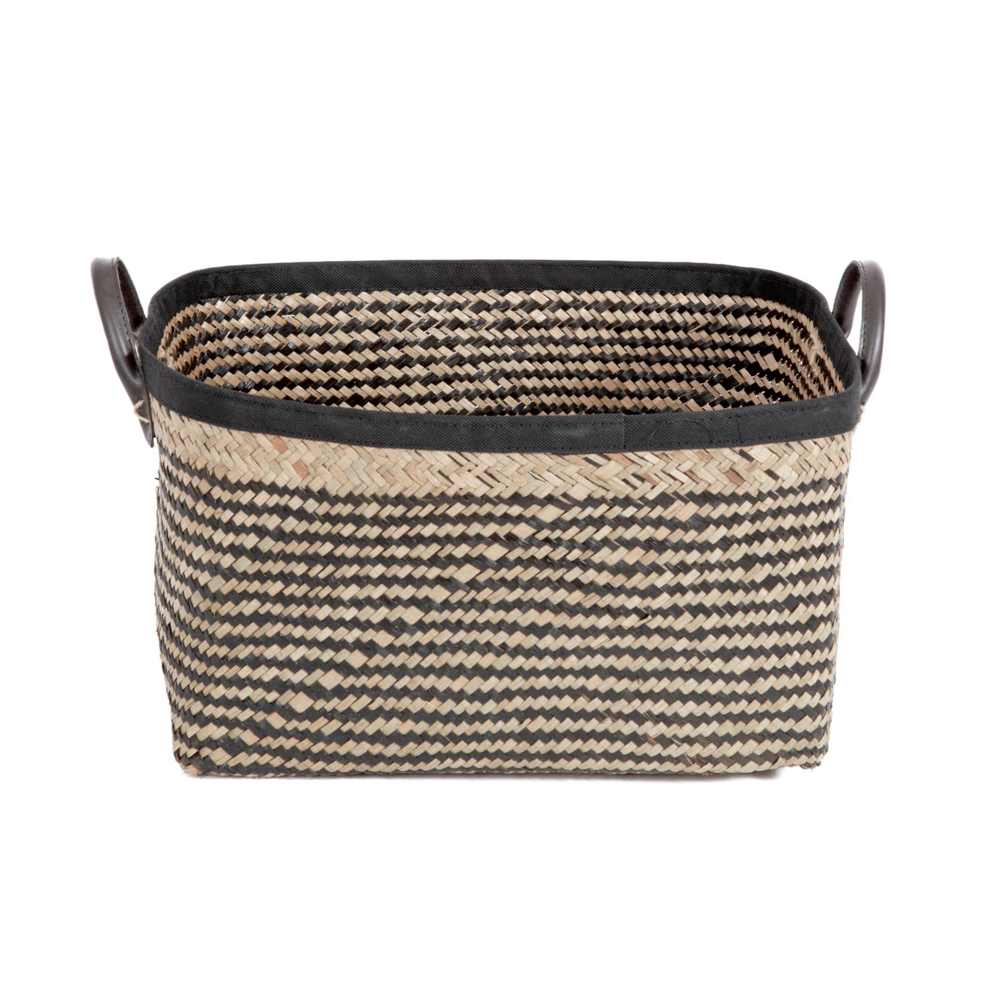 compactor-padang-panier-jonc-tress-brun-et-noir-grand-mod-le-39x32-5x21-cm-ran65 image 3