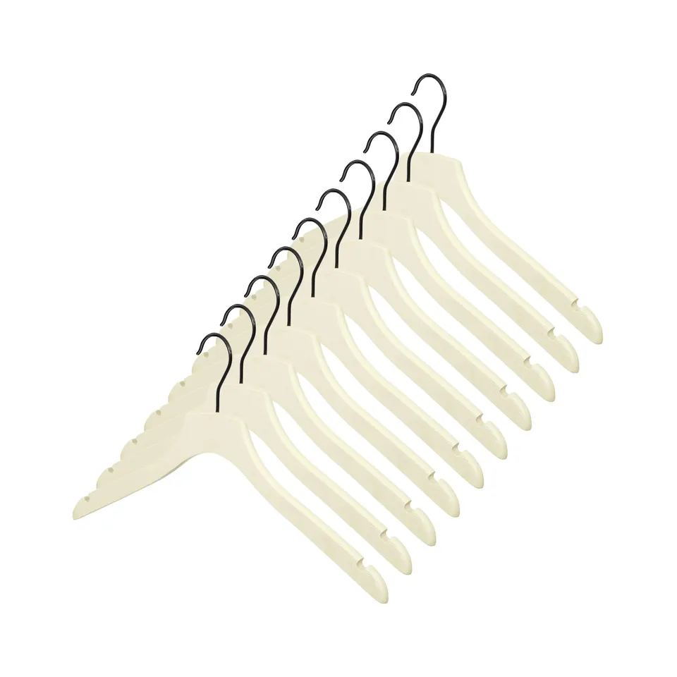 compactor-cancale-lot-10-cintres-v-tements-bois-44-x-1-2-x-h-25-cm-cru image 1