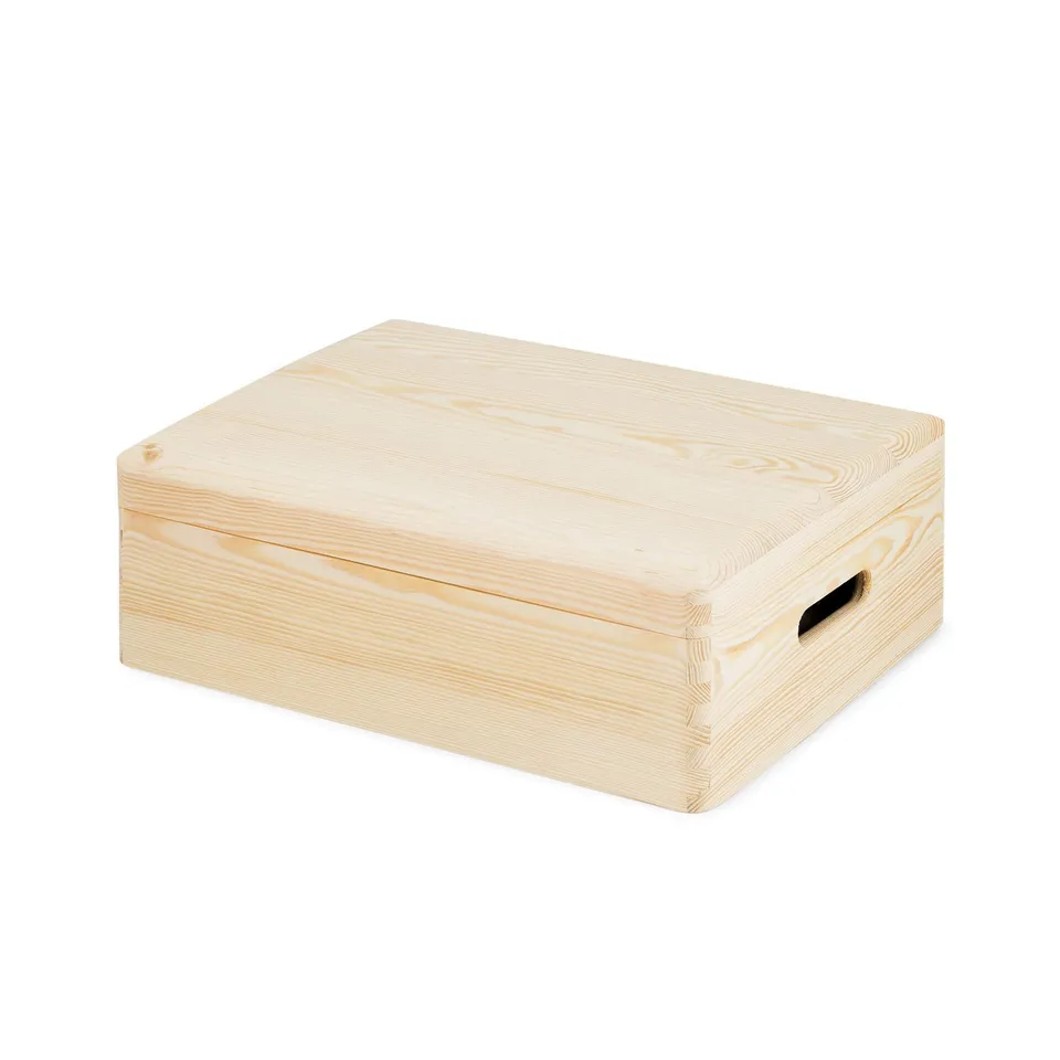 compactor-bo-te-avec-couvercle-bois-brut-40-x-30-x-14-cm-ran6480 image 1
