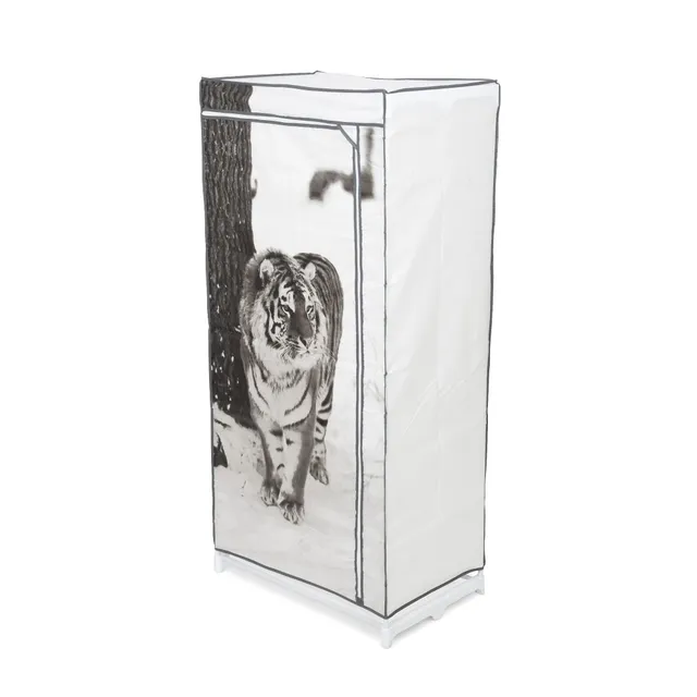 compactor-rangement-cie-armoire-penderie-tigre-grise-50x75xh160cm image 1