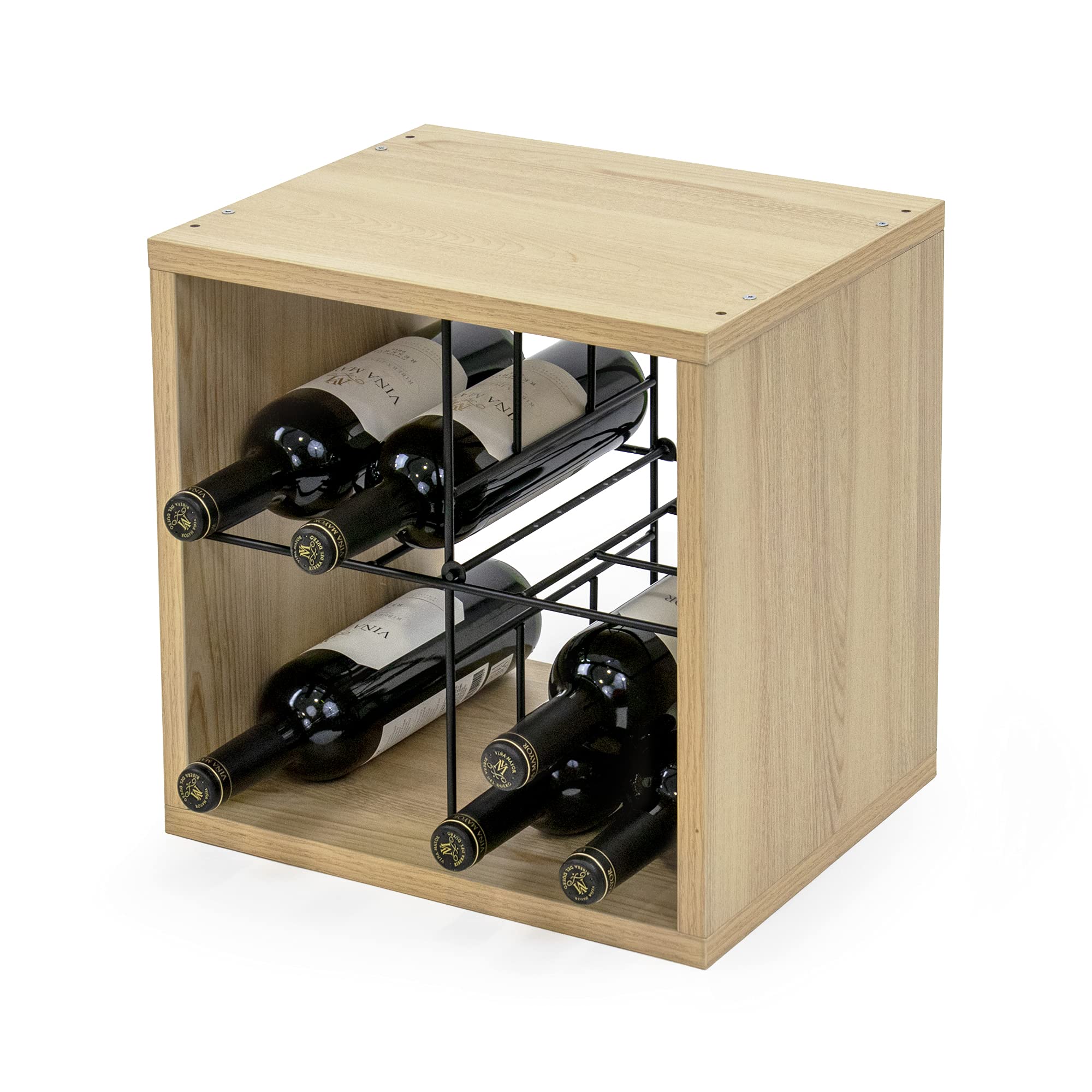 compactor-rh-ne-casier-vin-cube-16-bouteilles-marron-noir-36x30x36-5-cm image 7