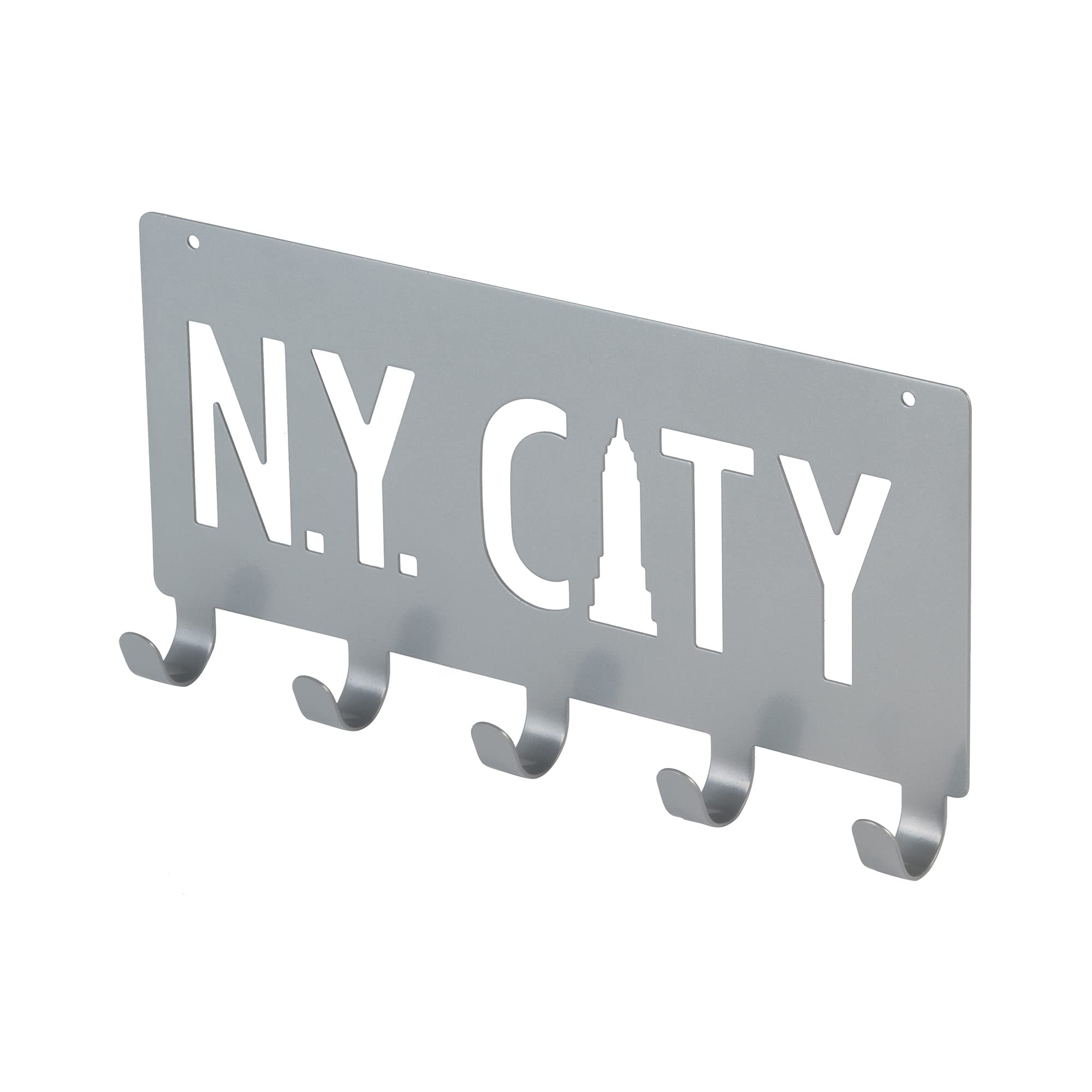 compactor-ny-city-pat-re-murale-5-crochets-gris-m-tal-30-x-21-cm image 2