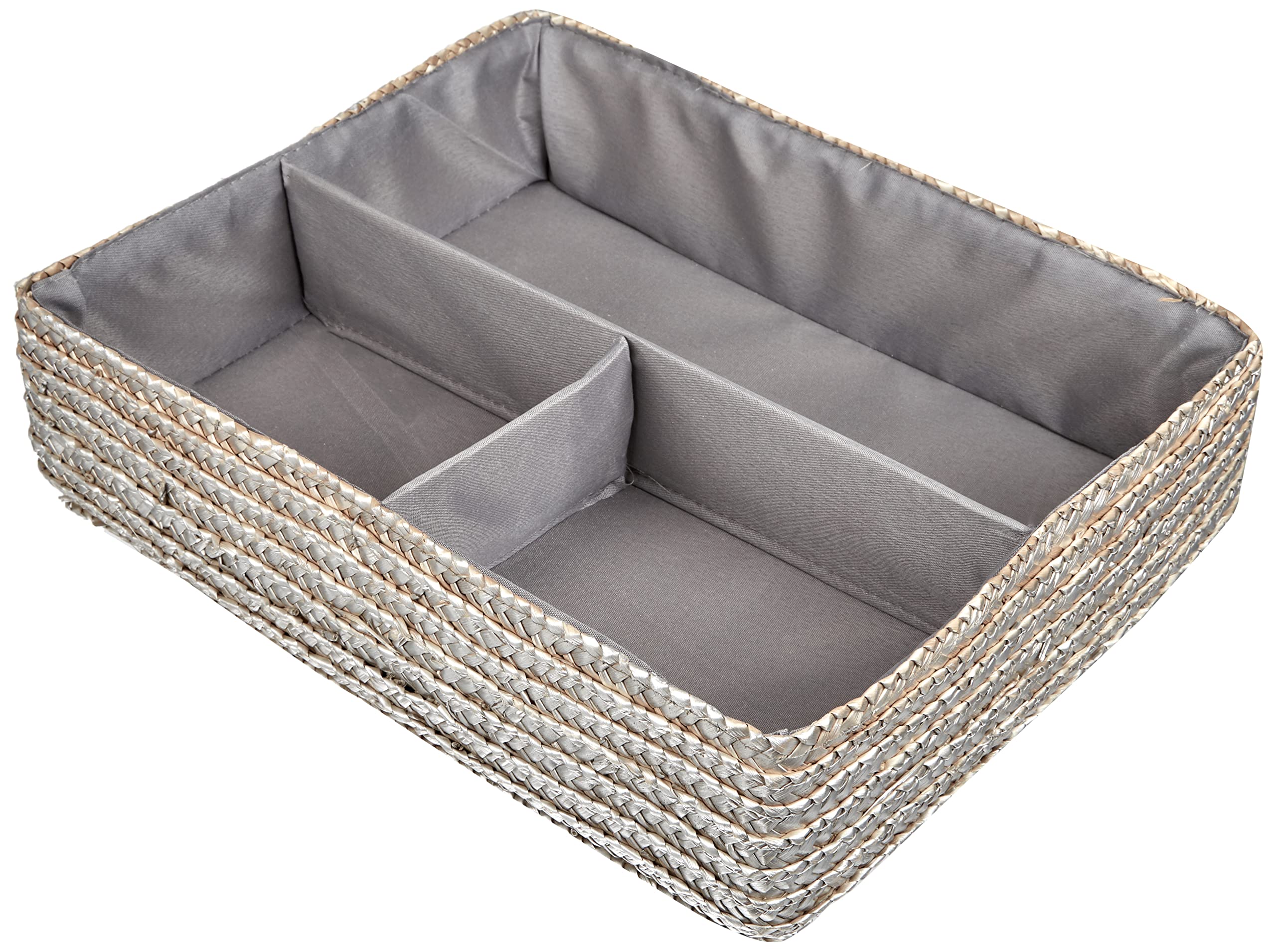 compactor-ran4750-organiseur-de-tiroir-3-compartiments-gris-argent-32-x-25-x-8-c image 1