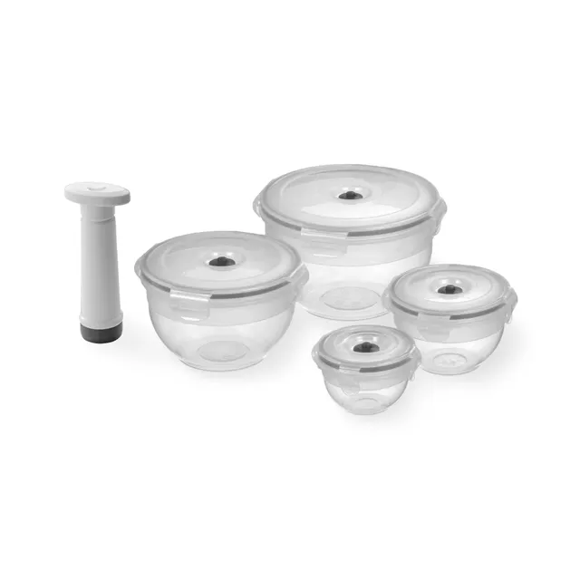 compactor-aspifresh-lot-de-4-bo-tes-herm-tiques-sous-vide-pompe image 1