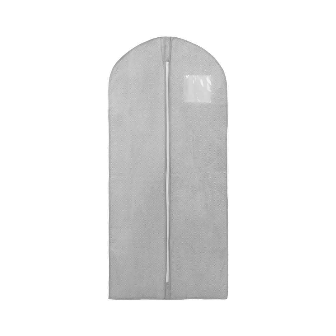 compactor-boston-ran10163-housse-v-tements-longue-gris-blanc-60x137-cm image 3