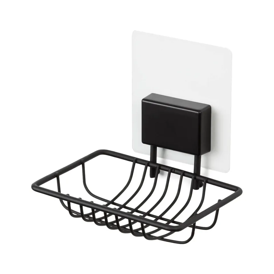 compactor-bestlock-magic-porte-savon-mural-adh-sif-noir-mat image 1