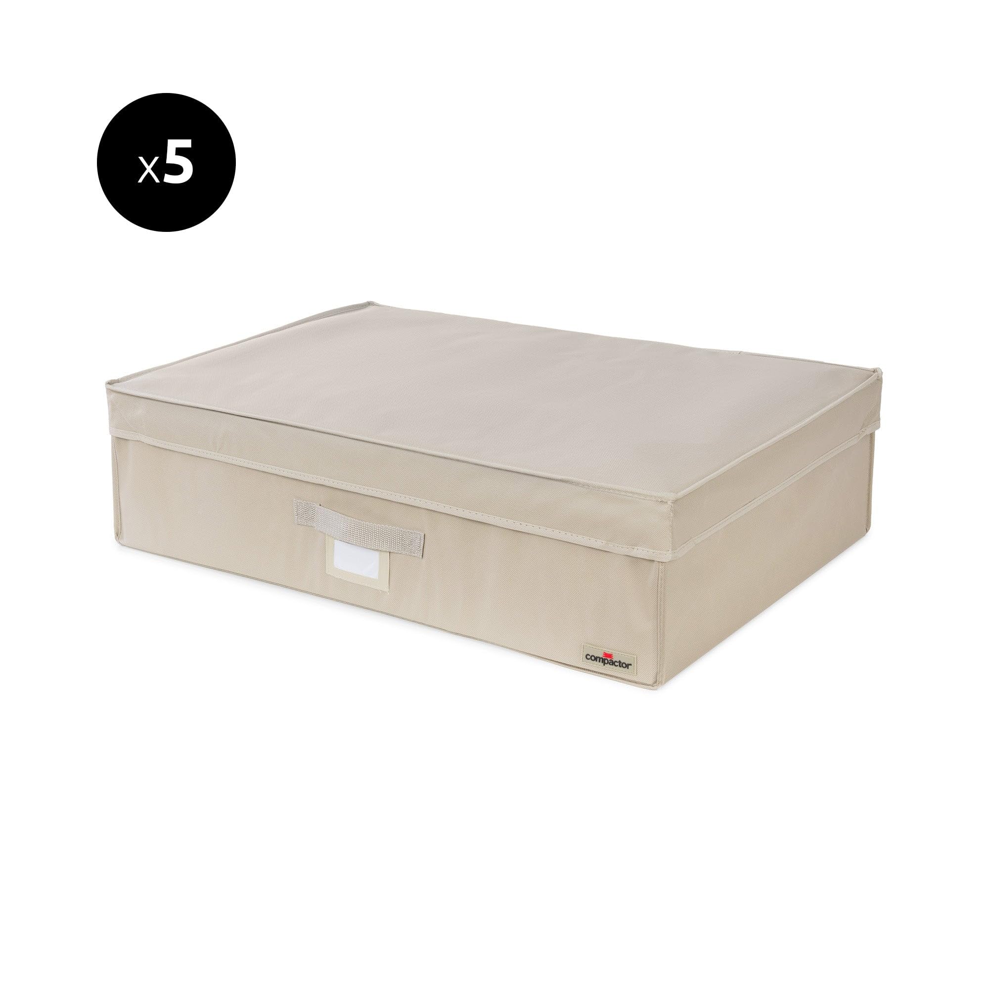 compactor-lot-de-5-coffres-de-rangement-sous-vide-rigides-dune-xxl-beige image 3