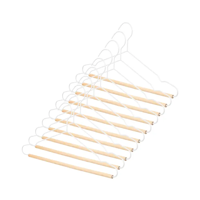 compactor-lot-10-cintres-helsinki-blanc-bois-42x1-2x19-5-cm-ran10716 image 1