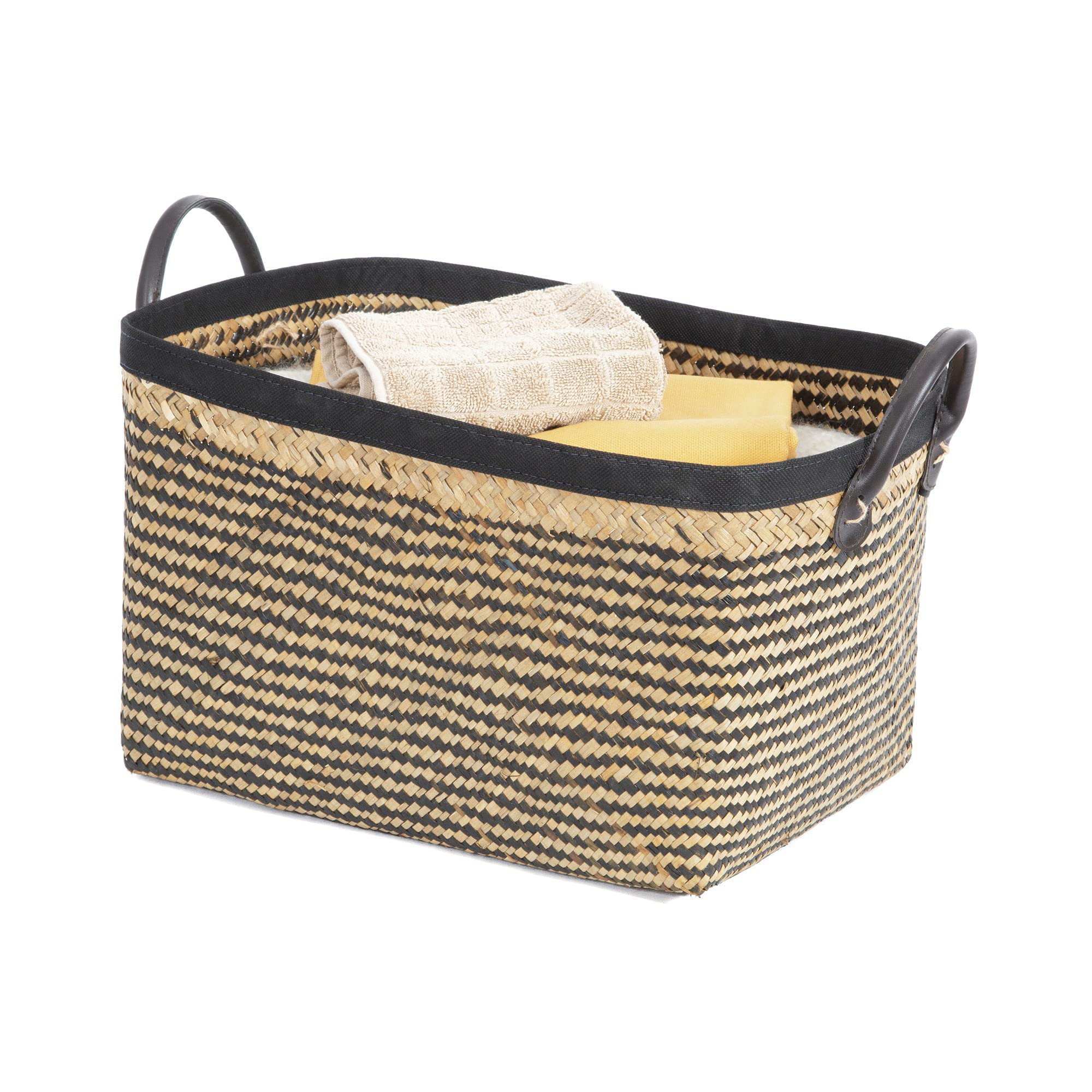compactor-padang-panier-jonc-tress-brun-et-noir-grand-mod-le-39x32-5x21-cm-ran65 image 5
