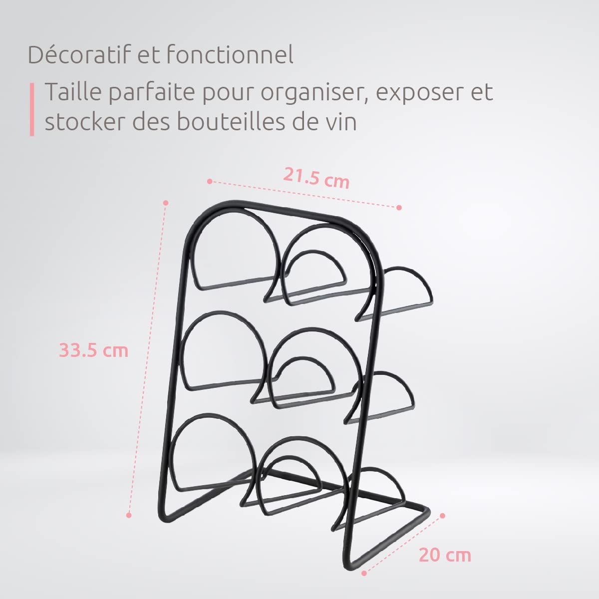 compactor-rack-vin-m-tal-ran11135-6-bouteilles-20-x-21-5-x-33-5-cm-noir image 4