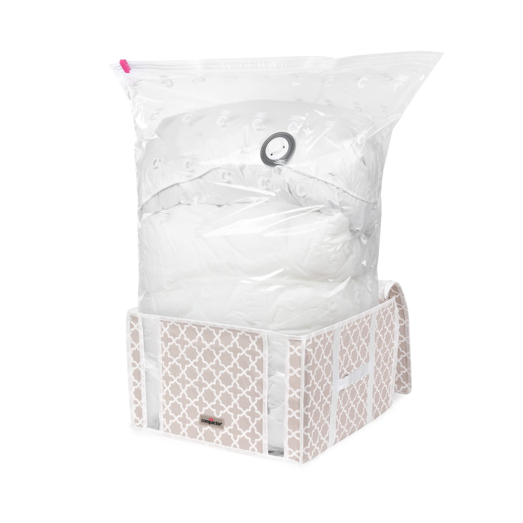 compactor-housse-de-rangement-sous-vide-madison-m-125l-taupe-40-x-40-x-h-25-cm image 2