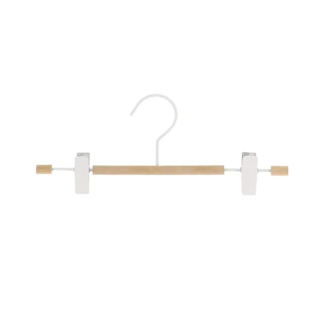 compactor-helsinki-cintre-pinces-m-tal-blanc-et-bois-31-cm-ran8871 image 1
