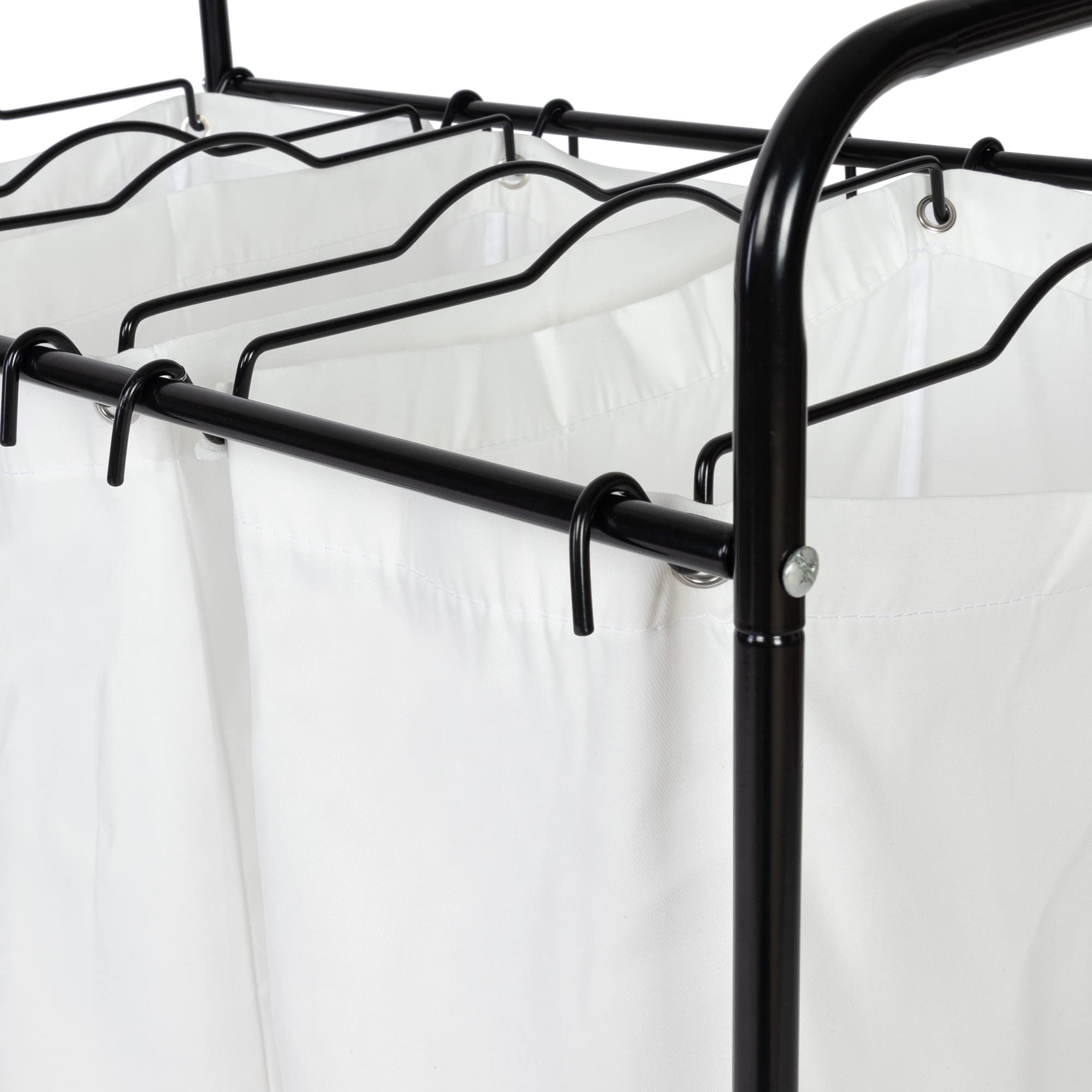 compactor-joe-panier-linge-triple-roulettes-blanc-et-noir image 8