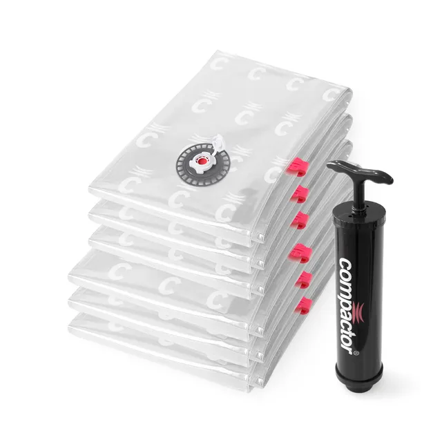 compactor-aspispace-lot-6-sacs-sous-vide-m-et-l-extra-plats-pompe-manuelle image 1