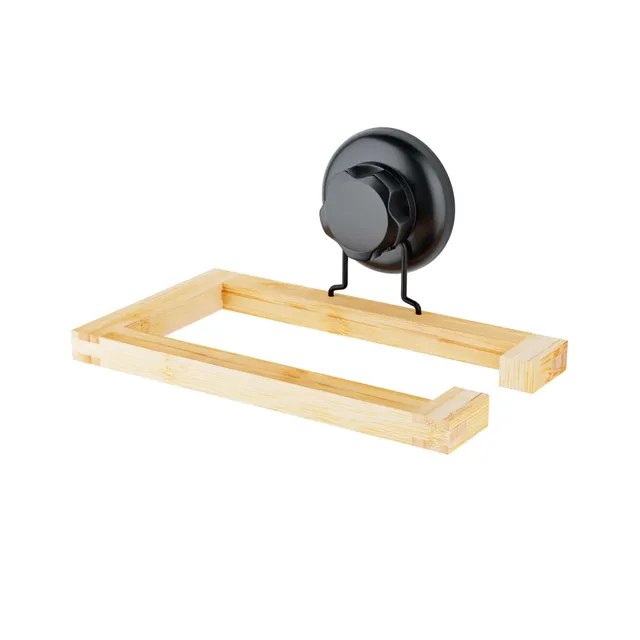 compactor-bestlock-spa-porte-papier-toilette-ventouse-bambou-noir-et-naturel image 1