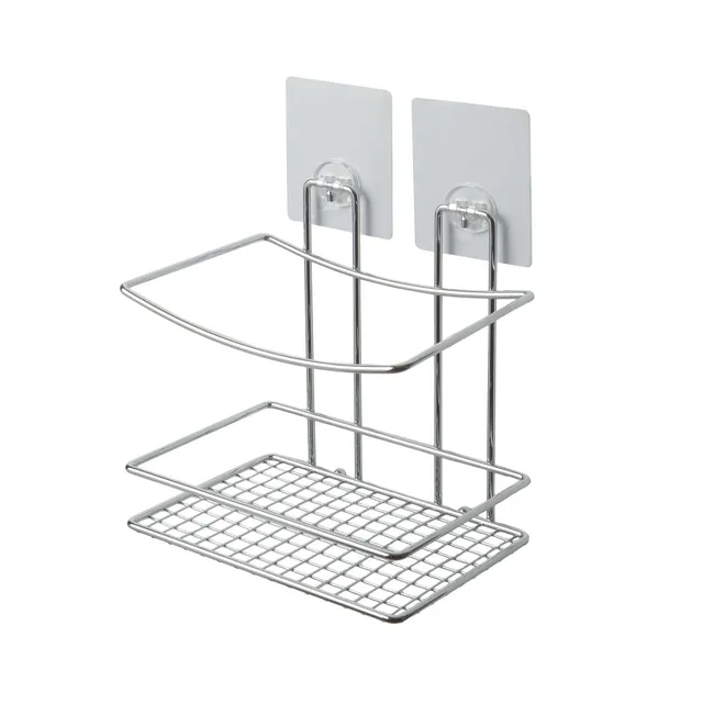 compactor-bestlock-magic-l-panier-de-rangement-mural-autoadh-sif-chrome image 1