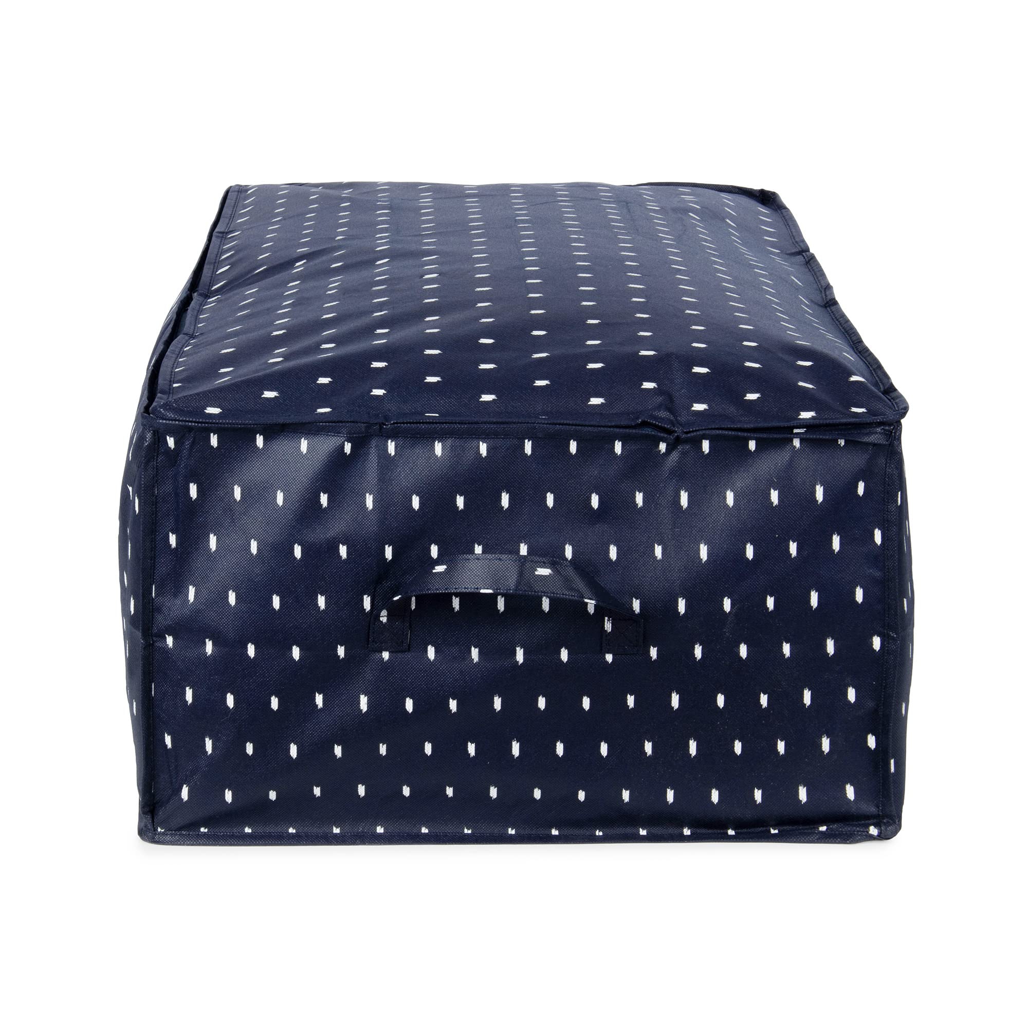 compactor-kasuri-lot-2-housses-couette-bleu-marine-70x50xh30-cm image 5