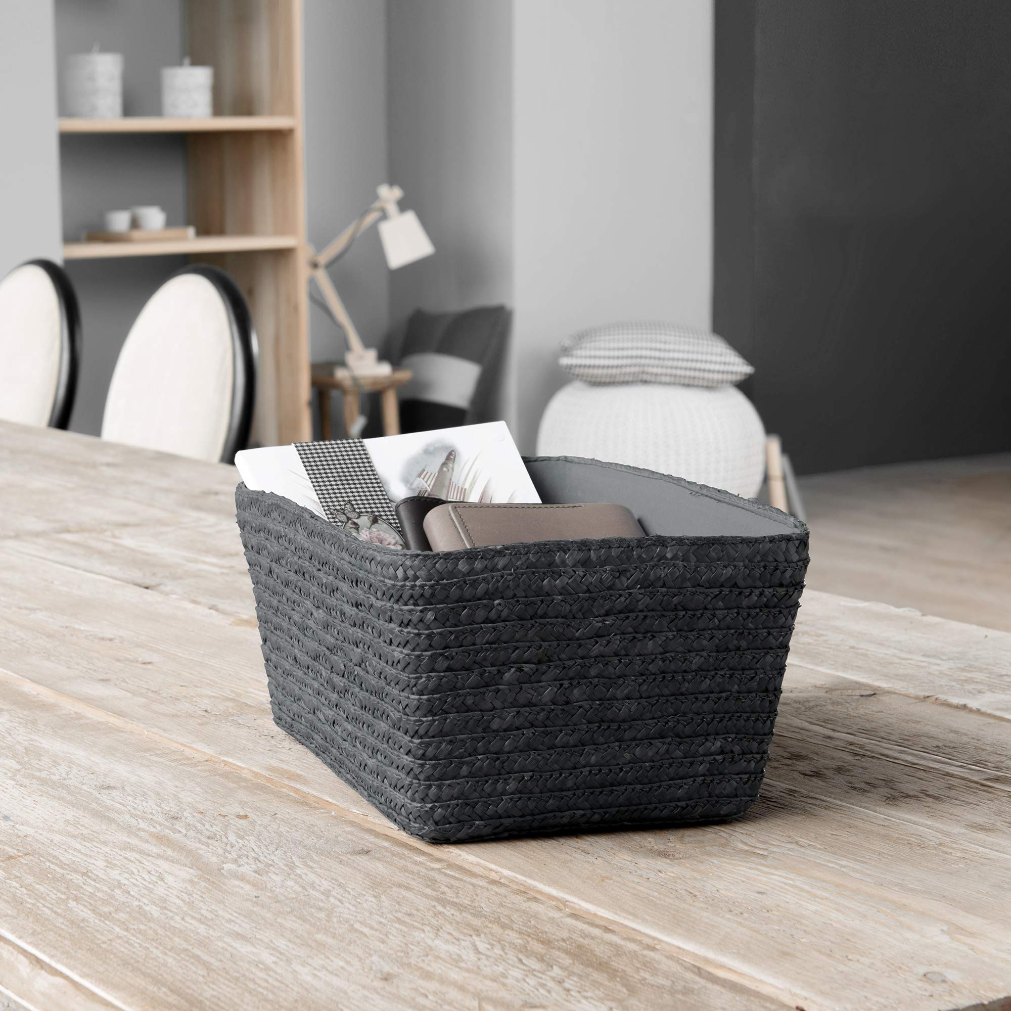 compactor-home-hawa-panier-rectangulaire-feuilles-de-paille-gris-32-x-22-x-14-cm image 3