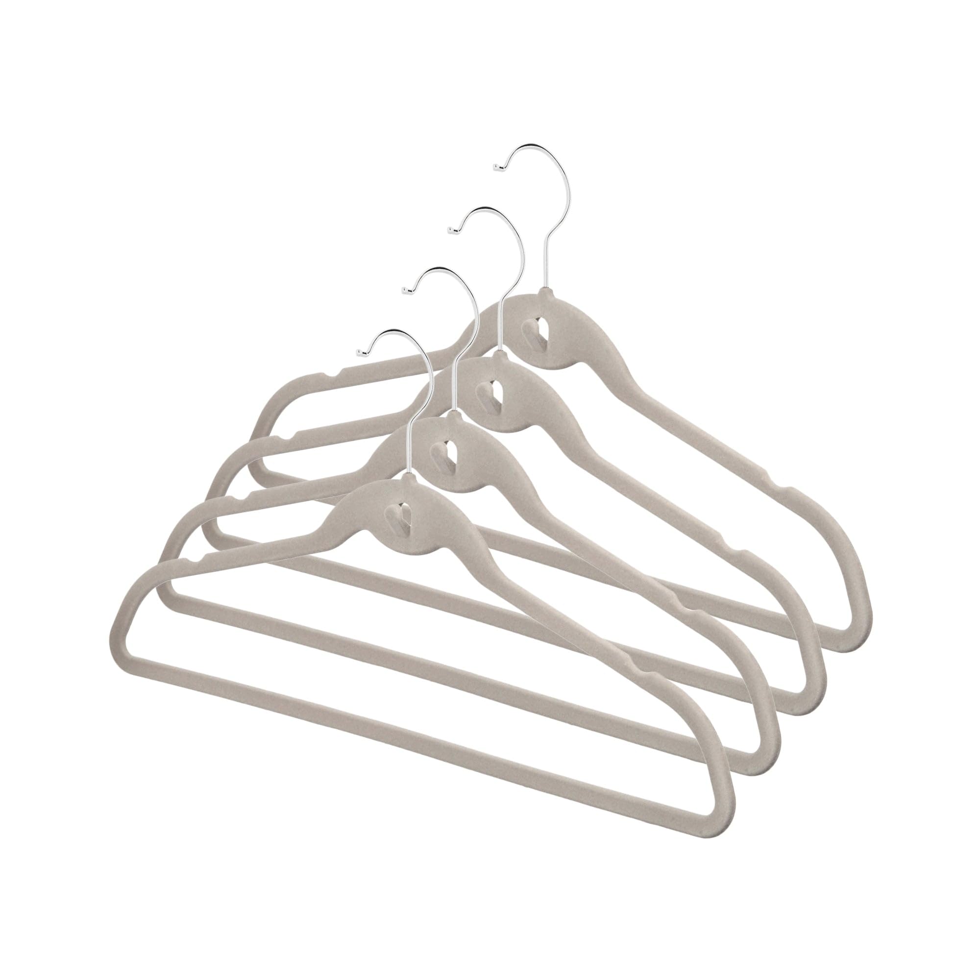 compactor-velvet-lot-de-4-cintres-antiglisse-beige-gain-de-place image 1
